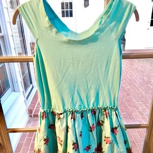 Betsey Johnson Blue Floral Cotton Sundress